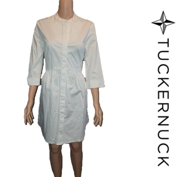 Tuckernuck White Royal Shirt Dress NWT Med - Picture 1 of 9